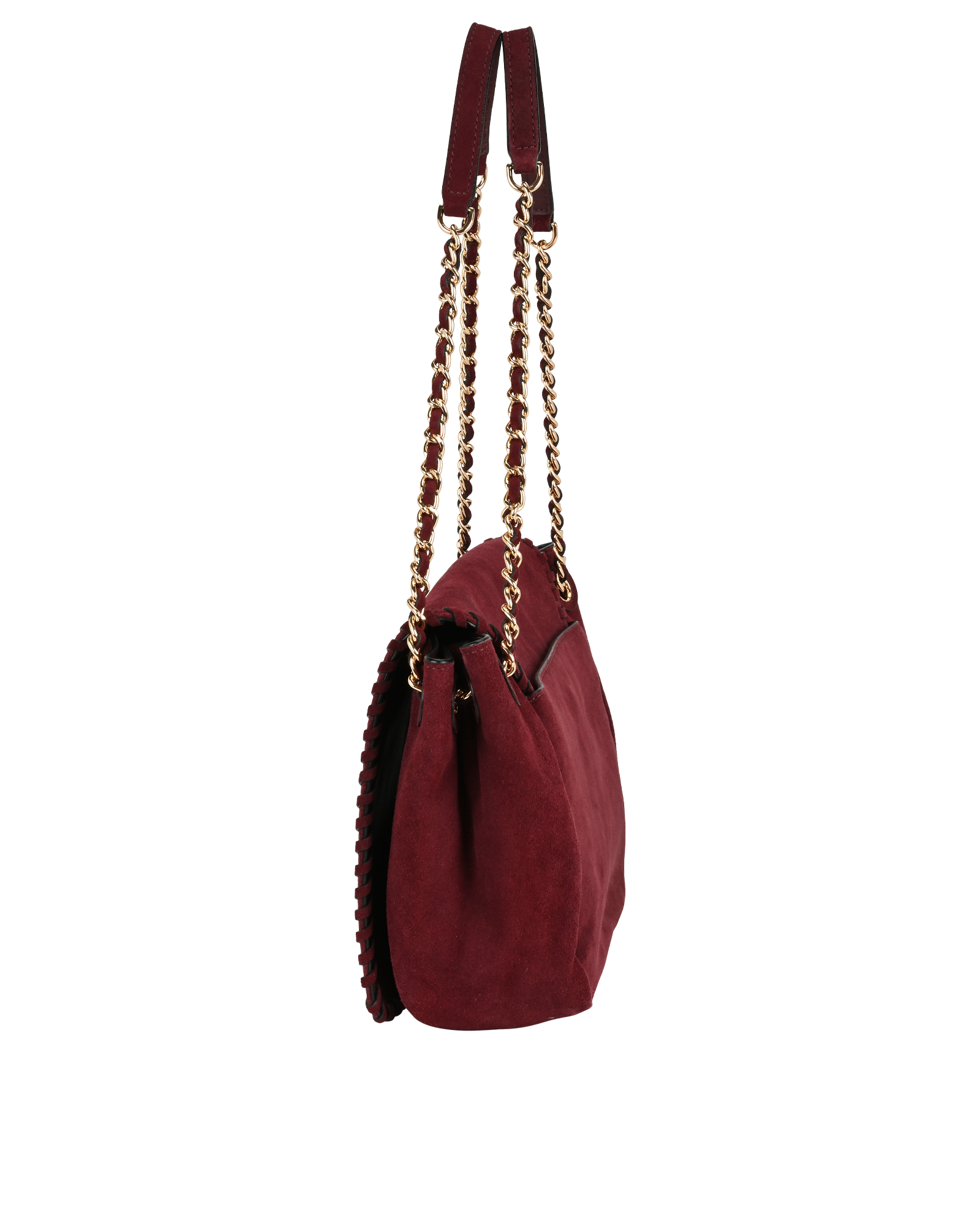 Marion, &pound;150, Handbags, Burgundy, Suede, Bottom view